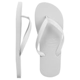 white flip flops