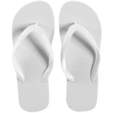 white flip flops