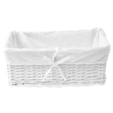 white wicker basket