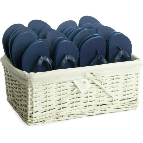 Navy blue flip flops for wedding deals